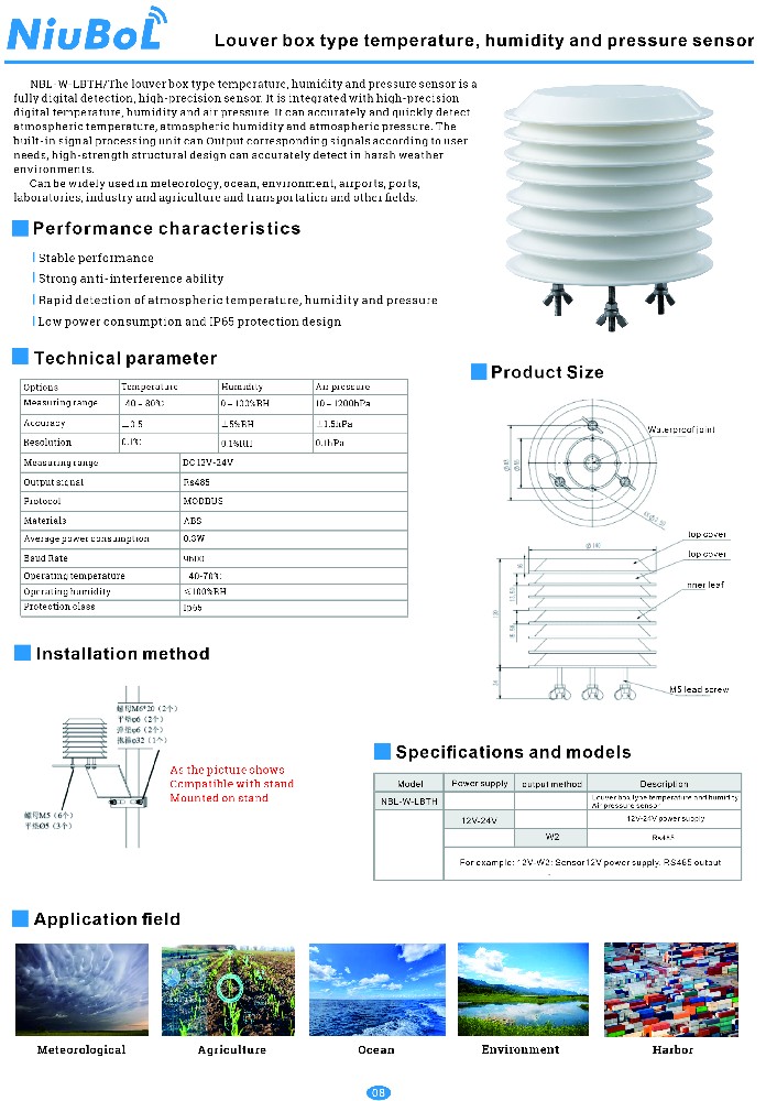 百叶箱式温度、湿度和压力传感器-NiuBoL.jpg