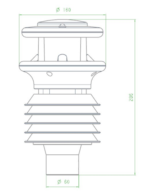 一体化超声波气象站 RS485 Modbus 传感器用于 IoT 平台